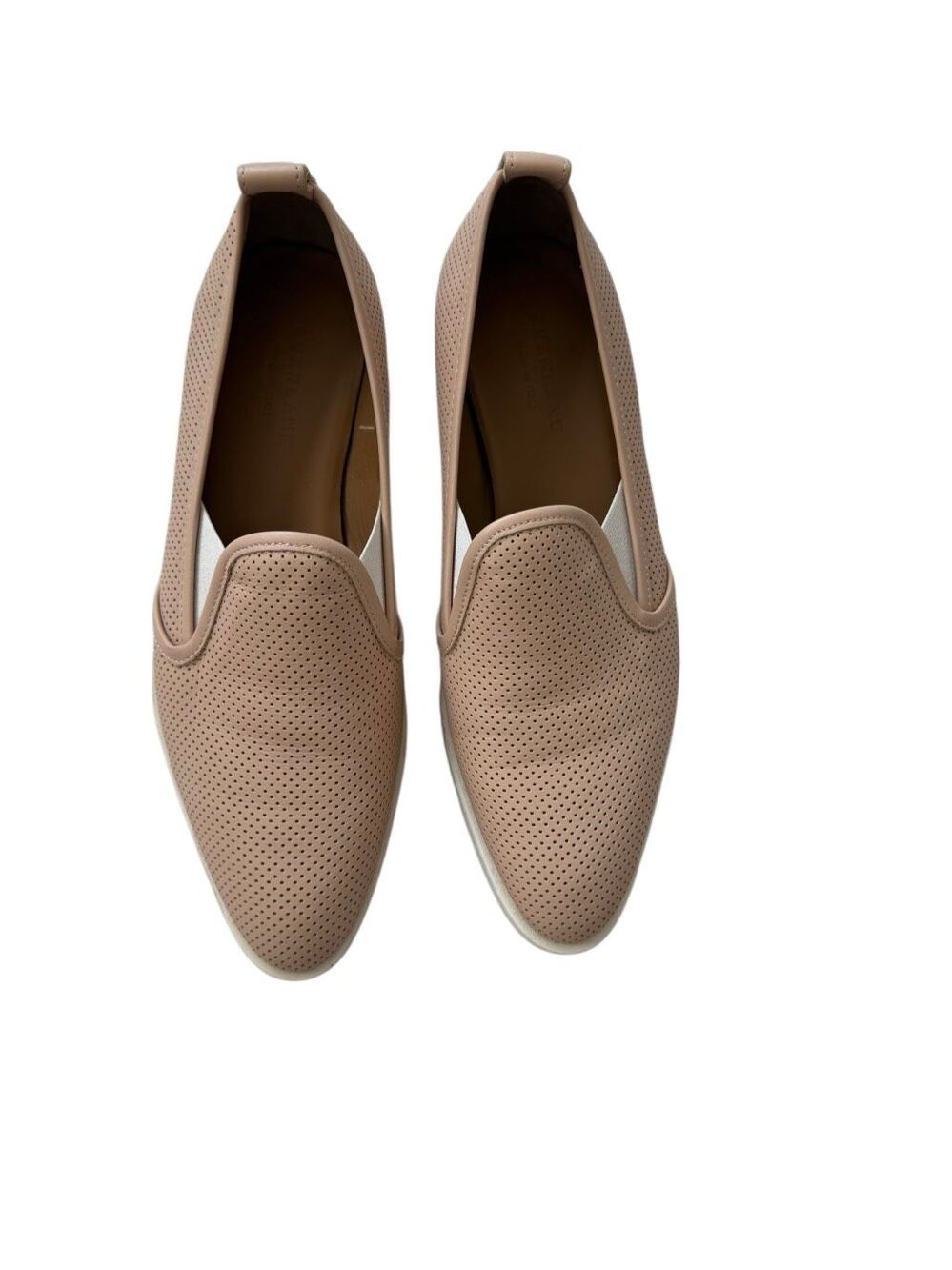 Everlane Womens Tan Perforated The Leather Street Shoe Loafer Sneakers Size 8.5